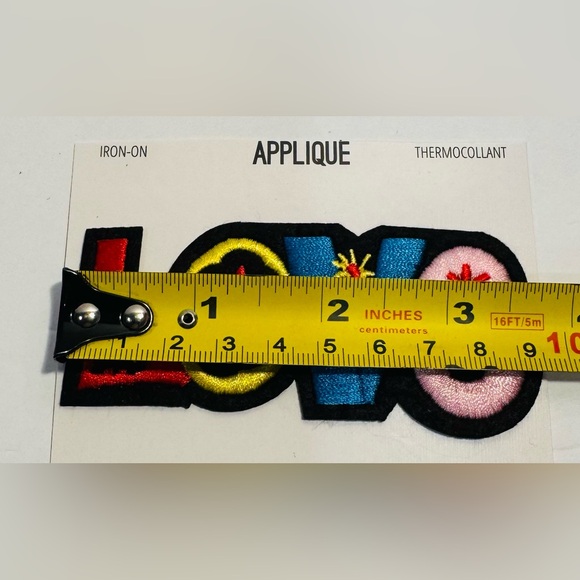 Embroidered LOVE Iron-On Patch - Picture 5 of 7